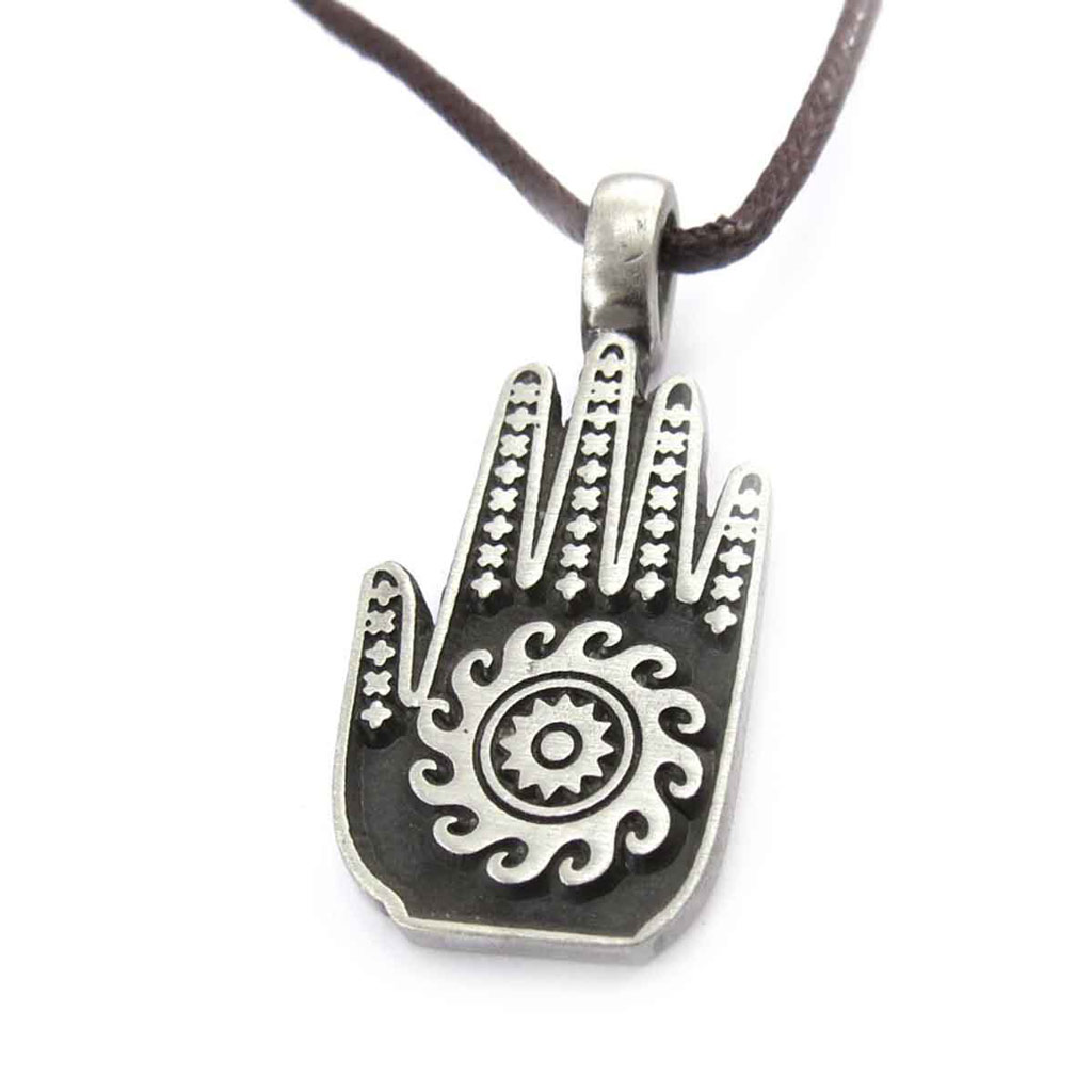 Collier créateur \'Fatma\' marron - [J8499]