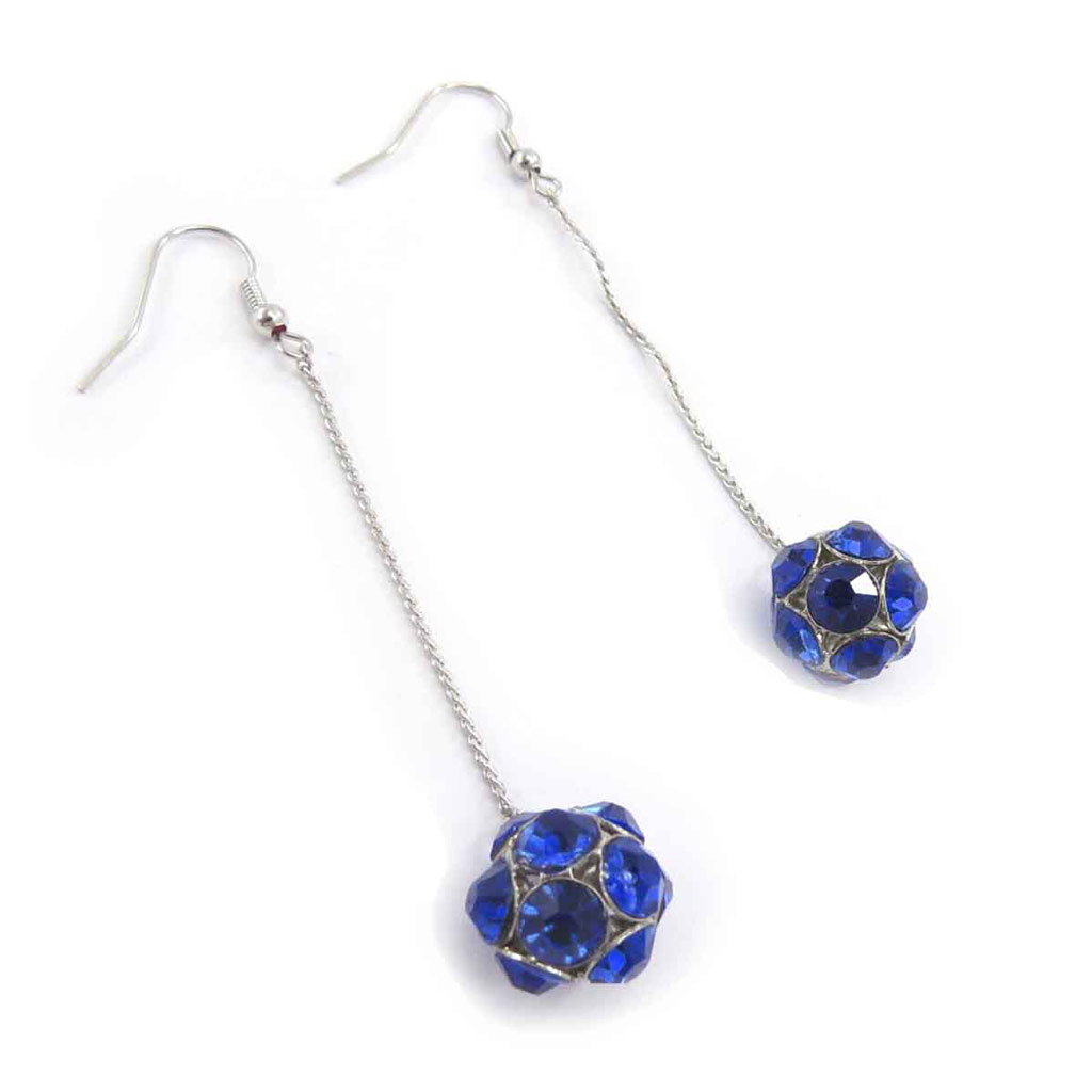 Boucles Créateur \'Sissi\' bleu - [J8655]