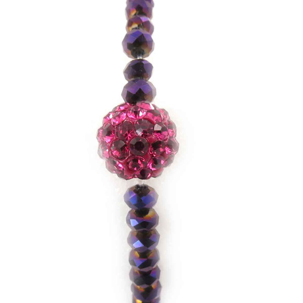 Bracelet Créateur \'Sissi\' rose violet - [J9160]