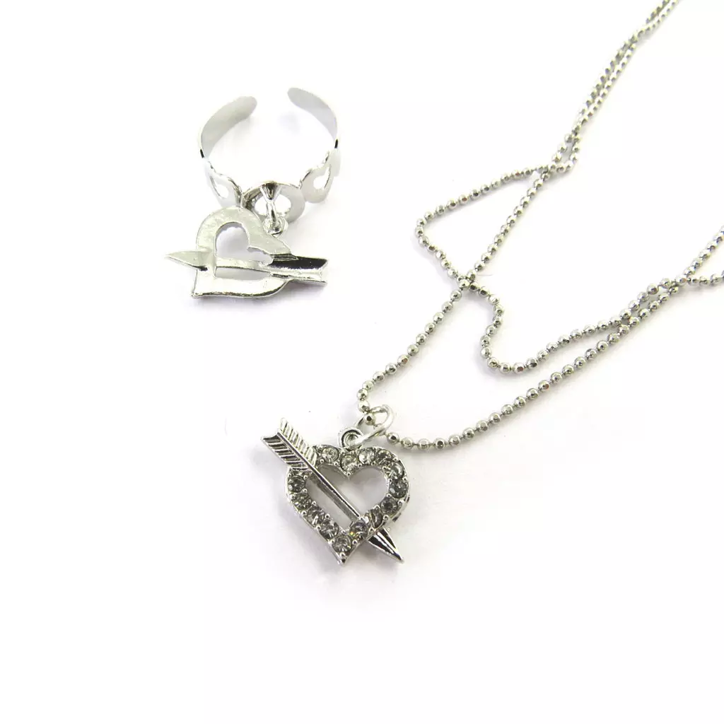 les trésors de lily Set chaine cheville 'Love' (+ bague pied) [M7537]