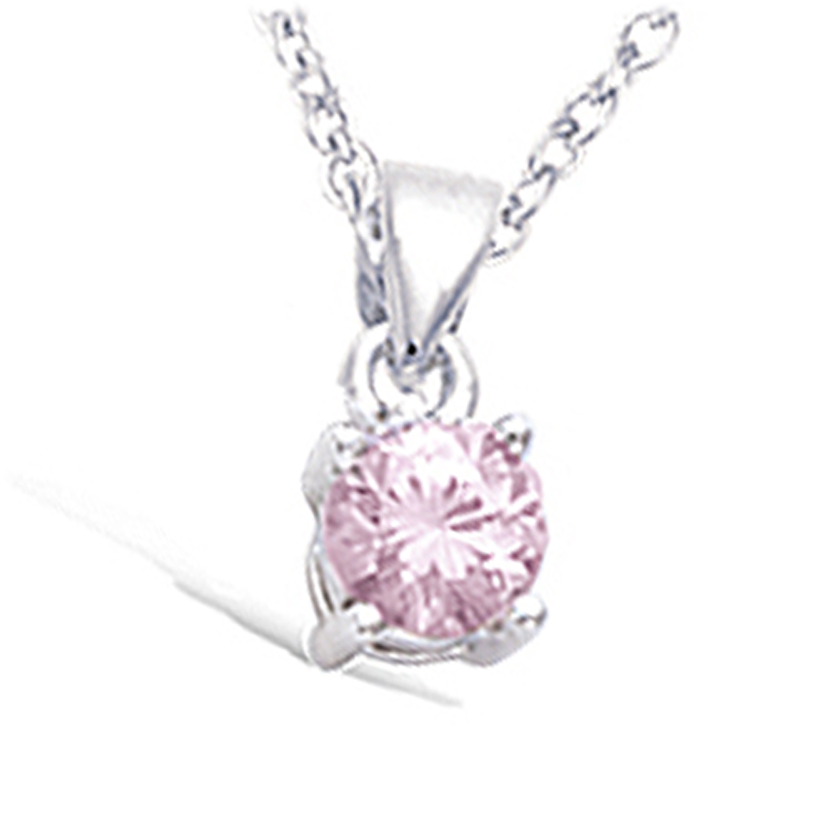 Pendentif Argent \'Essentiel\' rose argenté (rhodié) - 5 mm - [J9537]