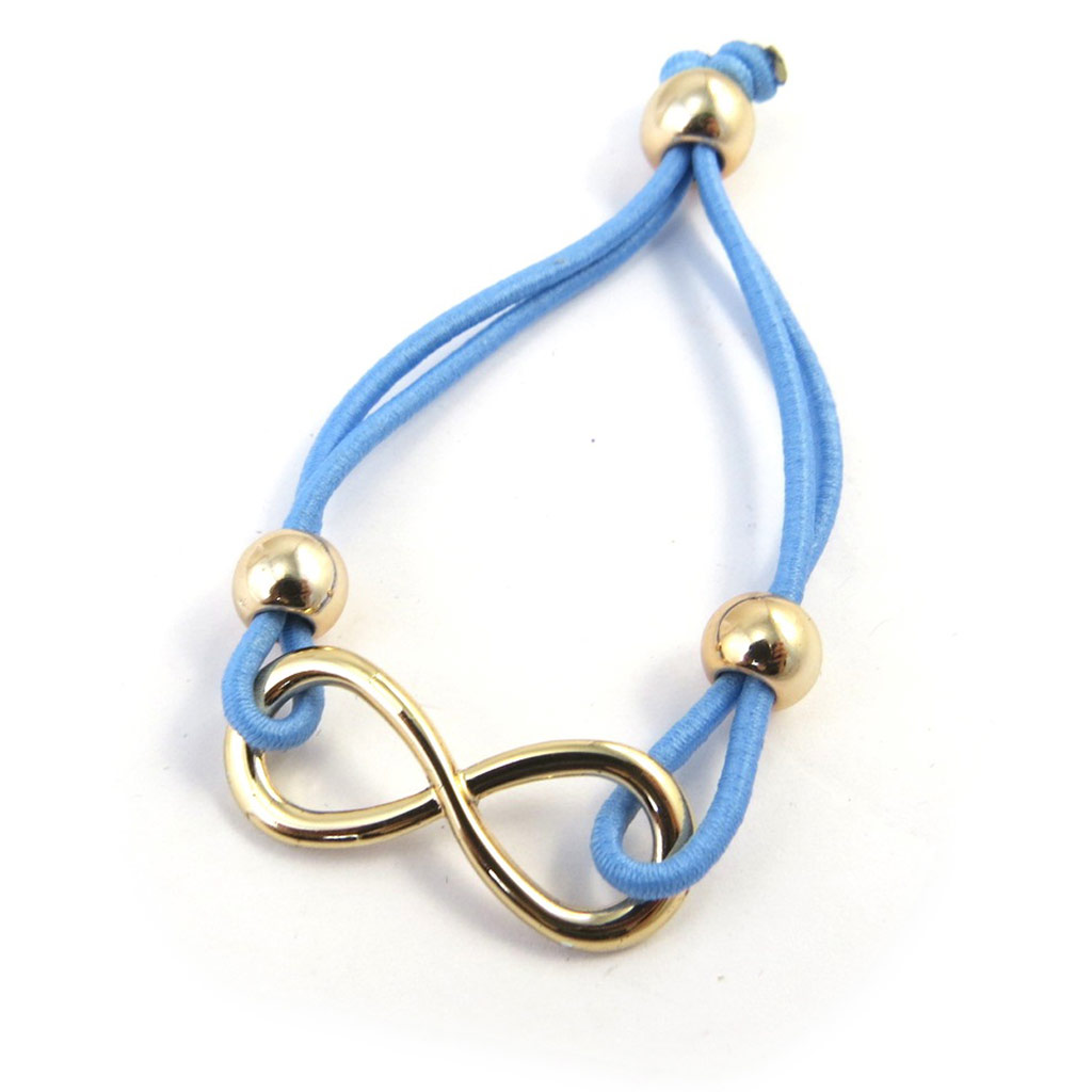 Bracelet ethnique \'Infini\' bleu doré - [M8075]