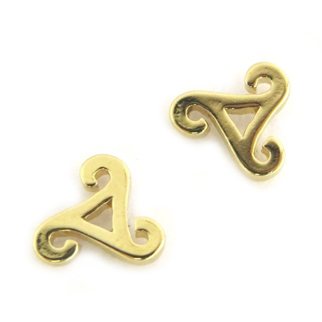 Boucles Plaqué Or \'Triskel\'  - [M9911]