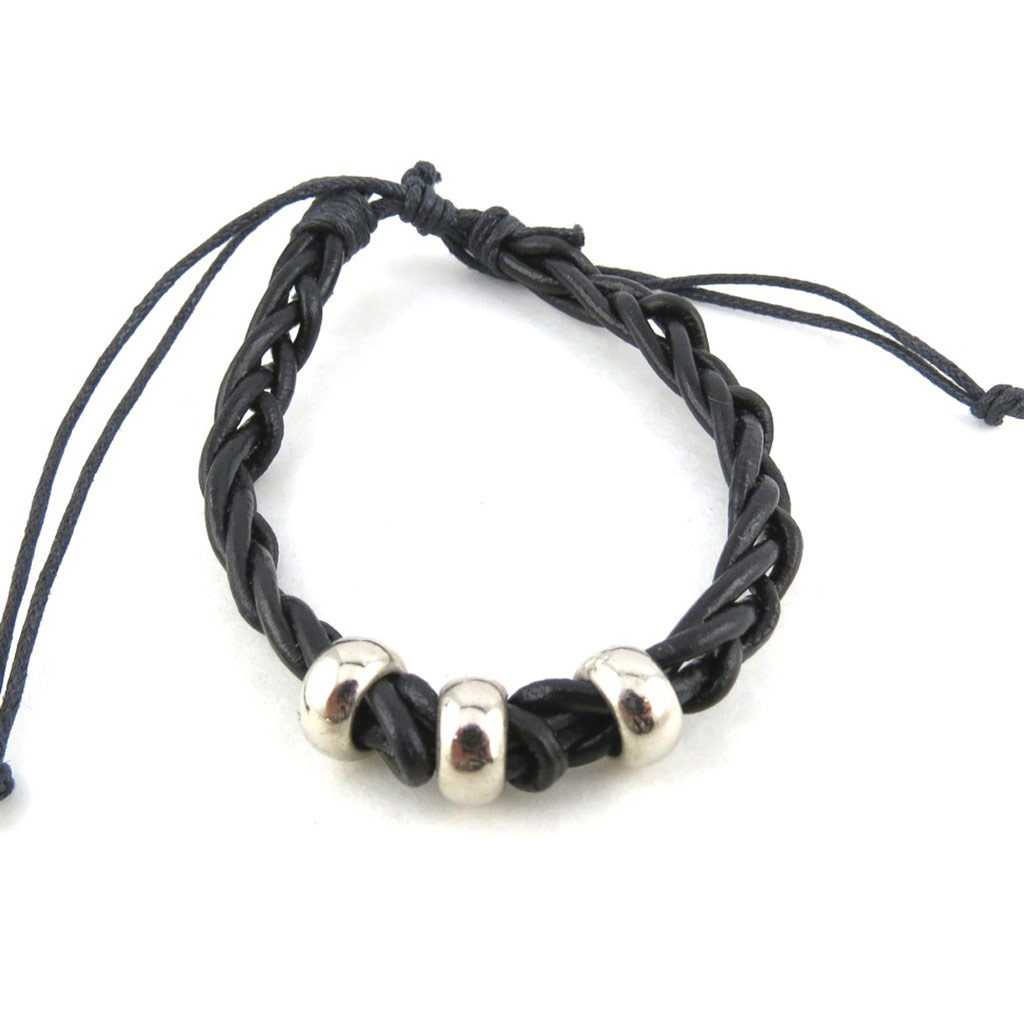 Bracelet ethnique \'Peaceful\' noir - [N0203]