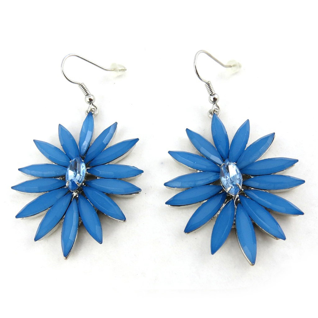 Boucles créateur \'Sissi\' bleu  - [N0209]