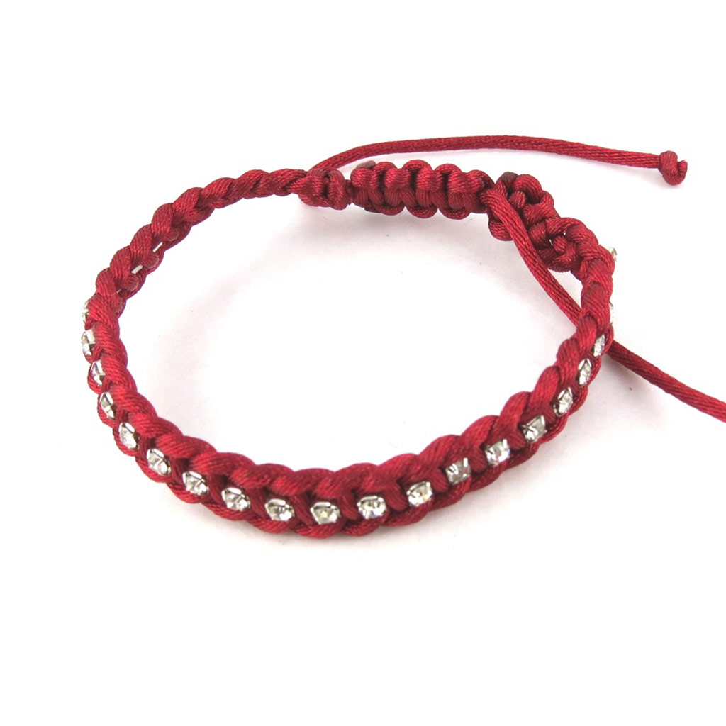 Bracelet créateur shambhala \'Scarlett\' rouge - [N0248]
