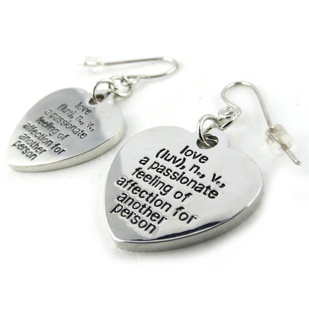 Boucles Créateur \'Cunégonde\' argenté (love) - [N0263]
