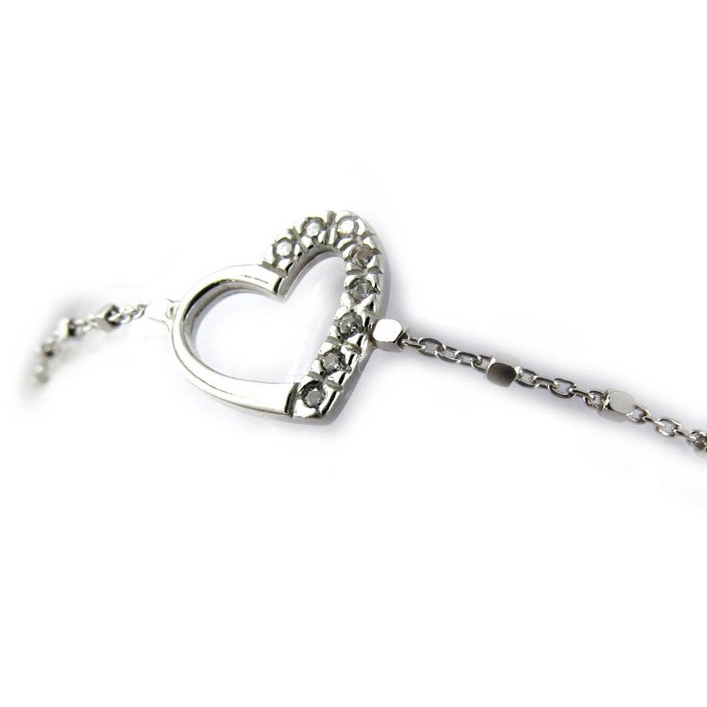 Bracelet argent \'Love\' blanc - [N1066]