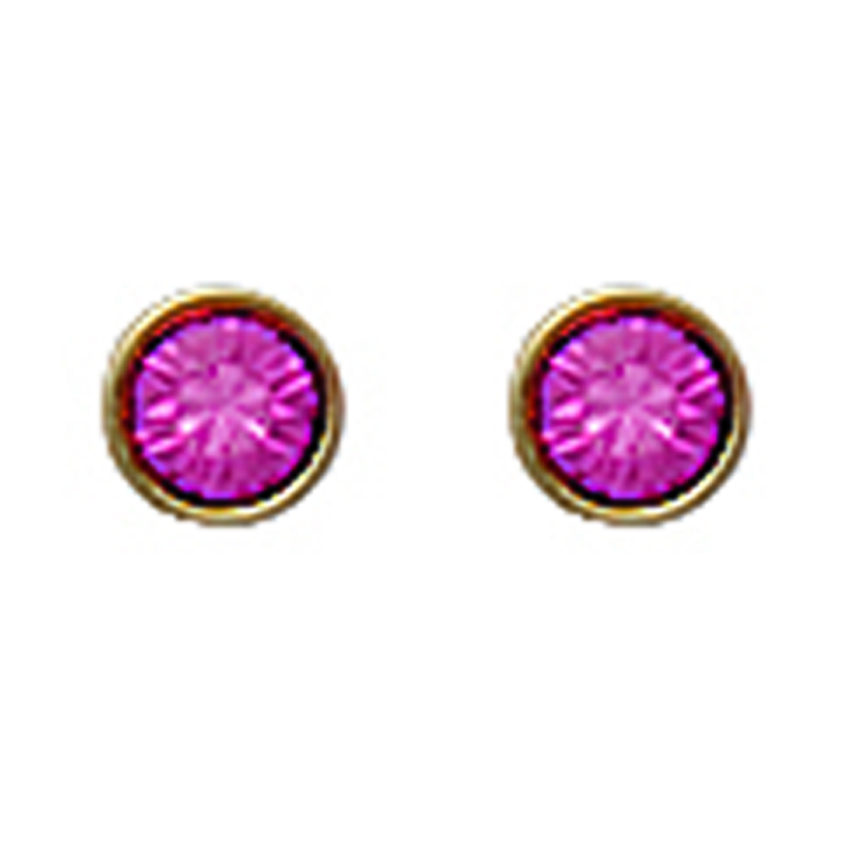 Boucles Plaqué Or \'Unique\' rose doré - 3 mm - [L1147]