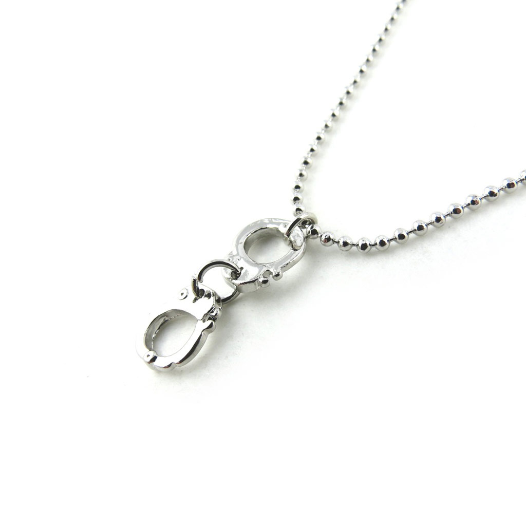 Collier Créateur \'Menottes\' argenté - [N1132]