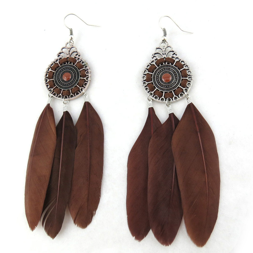 Boucles Créateur \'Cheyennes\' marron - [N1149]
