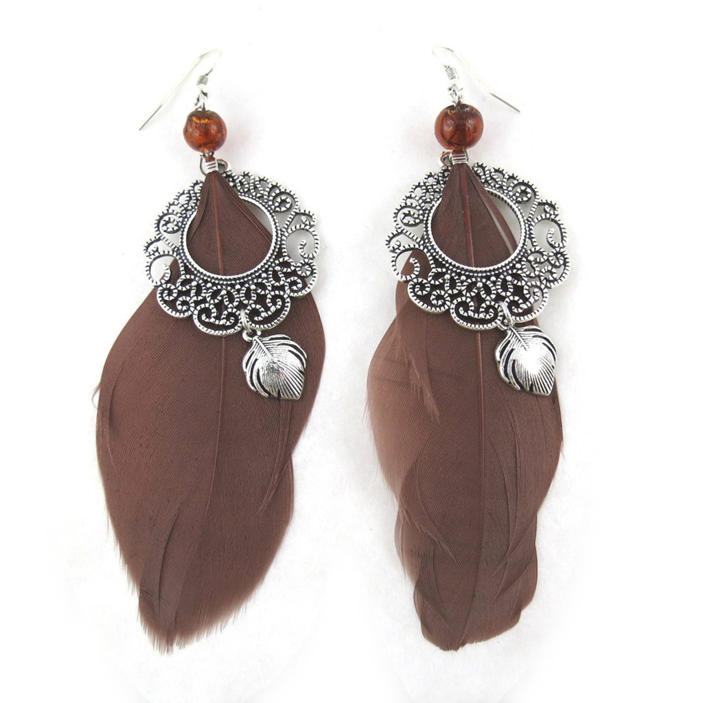 Boucles Créateur \'Cheyennes\' marron - [N1150]