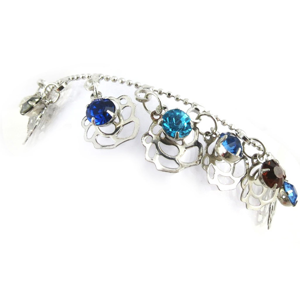 Bracelet \'Rosa Romantica\' bleu multicolore - [N1196]