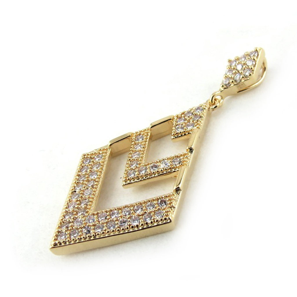 Pendentif plaqué or \'Sissi\' doré - [N1553]