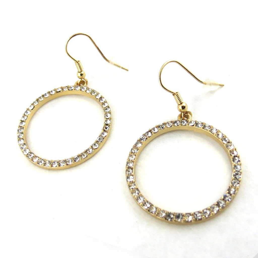 Boucles Créateur \'Sissi\' blanc doré - [N1571]