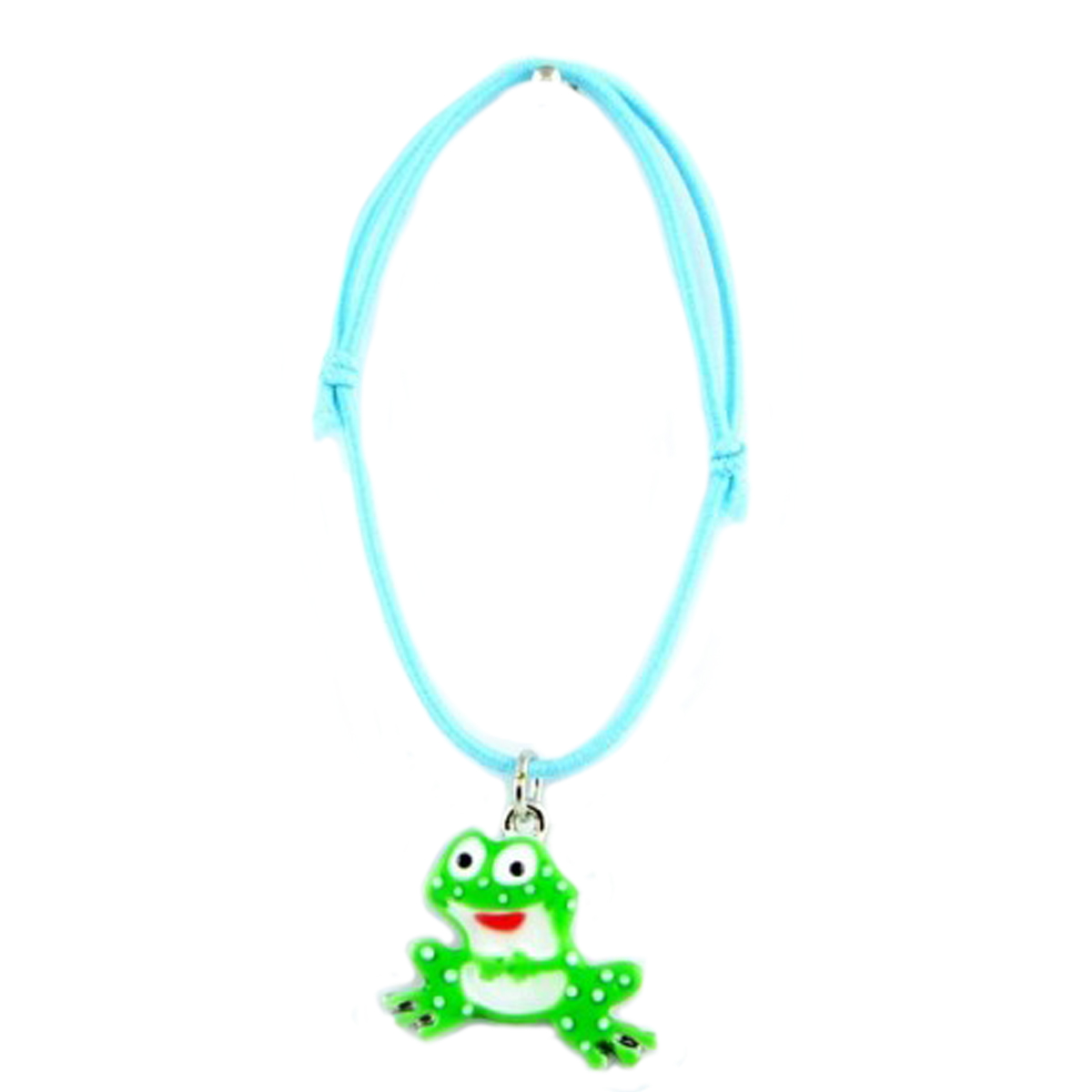 Bracelet enfant créateur \'Lilipoupettes\' (grenouille) vert - 20x15 mm - [Q1628]