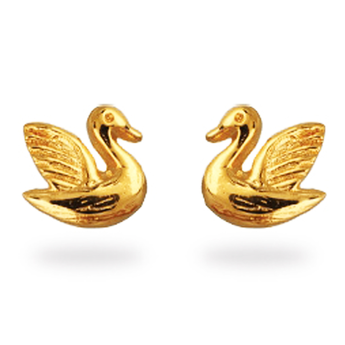 Boucles Plaqué Or \'Cygnes\' doré - [P2371]