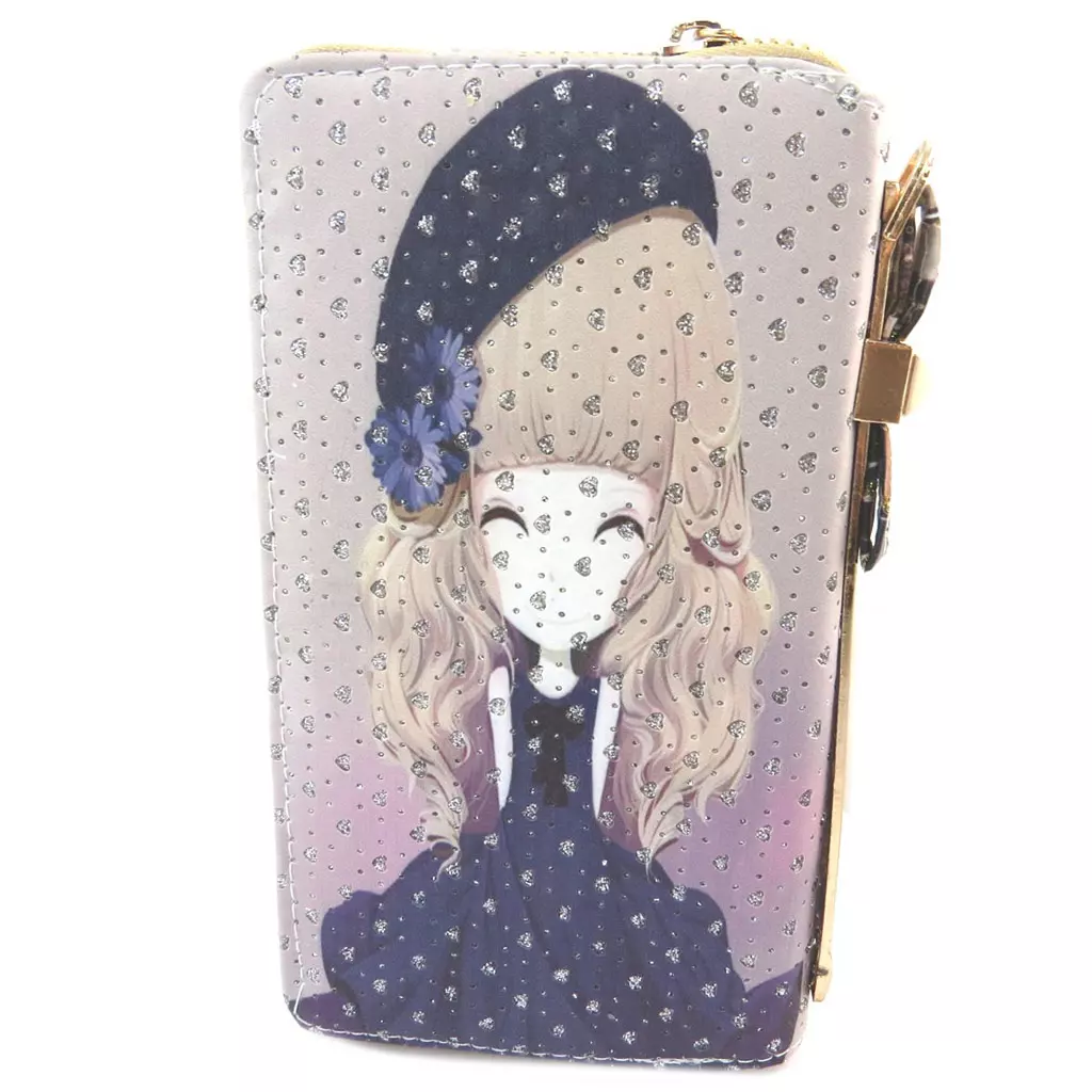 les trésors de lily Compagnon Zippé 'Vintage mangas' violet beige 214x107x25 cm [P3534]