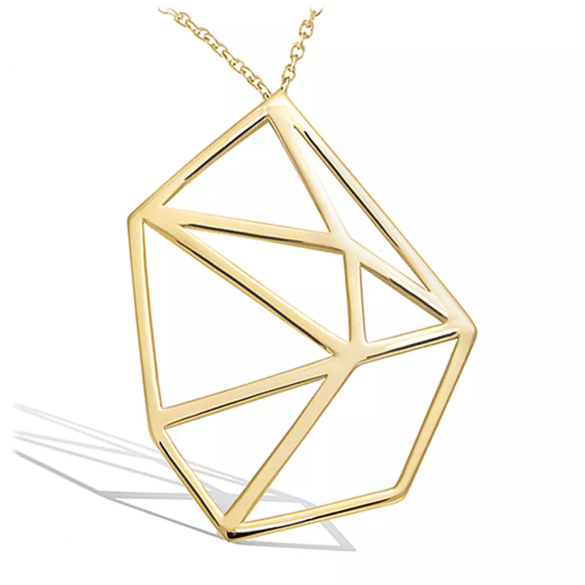 les trésors de lily Pendentif Plaqué Or 'Origami' doré 35x30 mm [P5050]