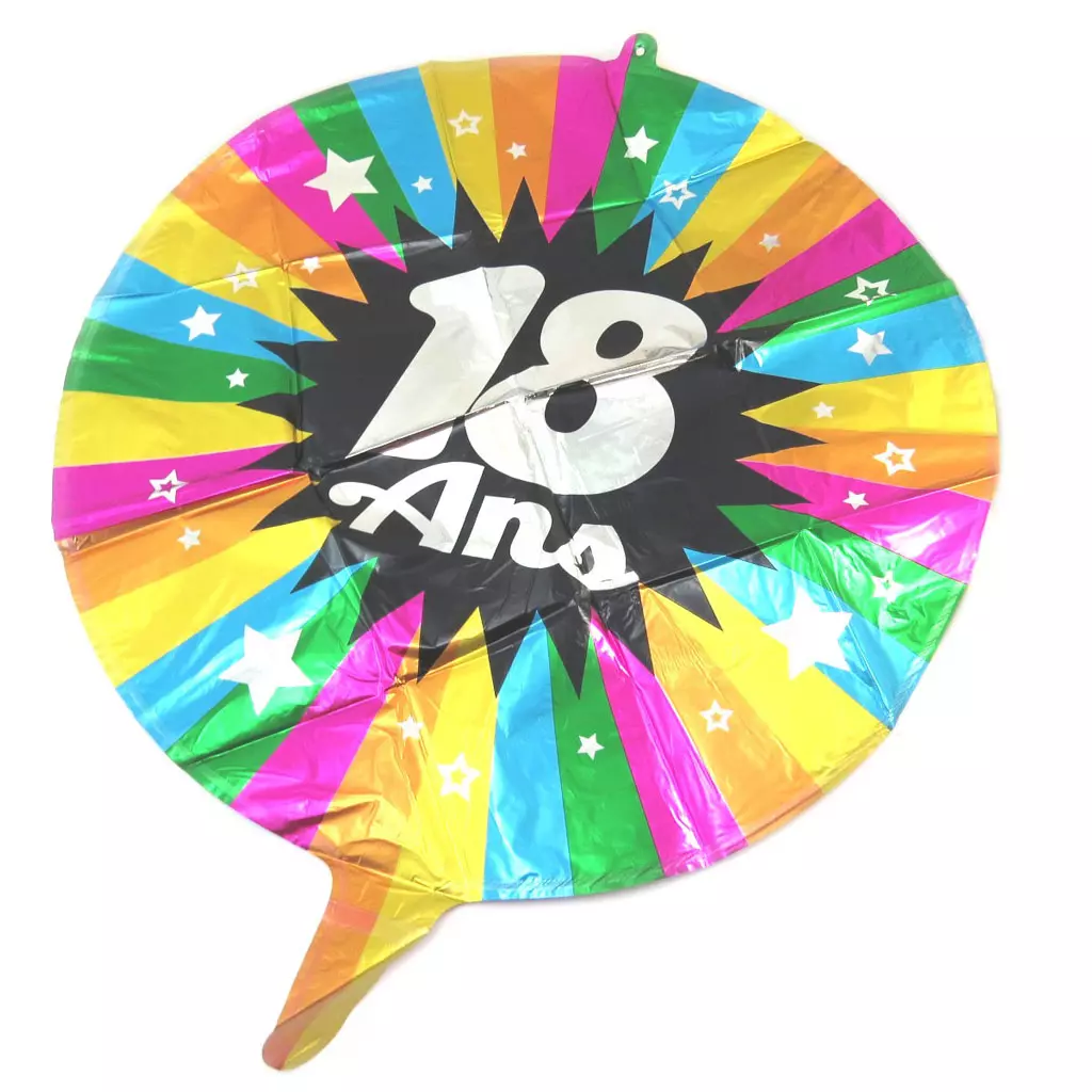 les trésors de lily Ballon métallique '18 ans' tutti frutti 45 cm [P5351]