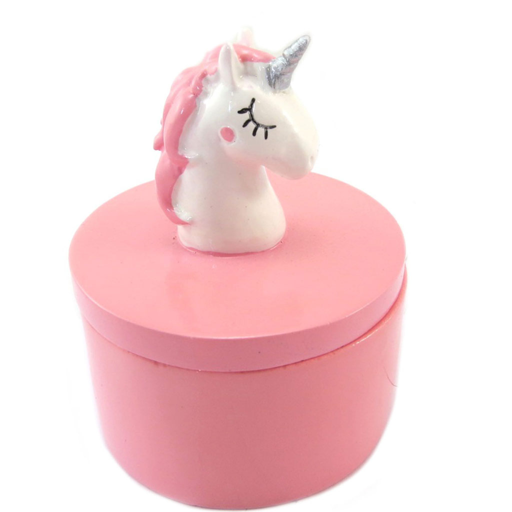 Coffret à bijoux \'Licorne My Unicorn\' rose - 8x62 cm - [P5434]