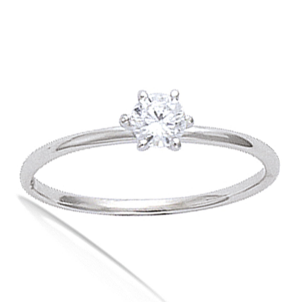 Bague Argent \'Unique\' blanc rhodié - 4 mm - [N6924]