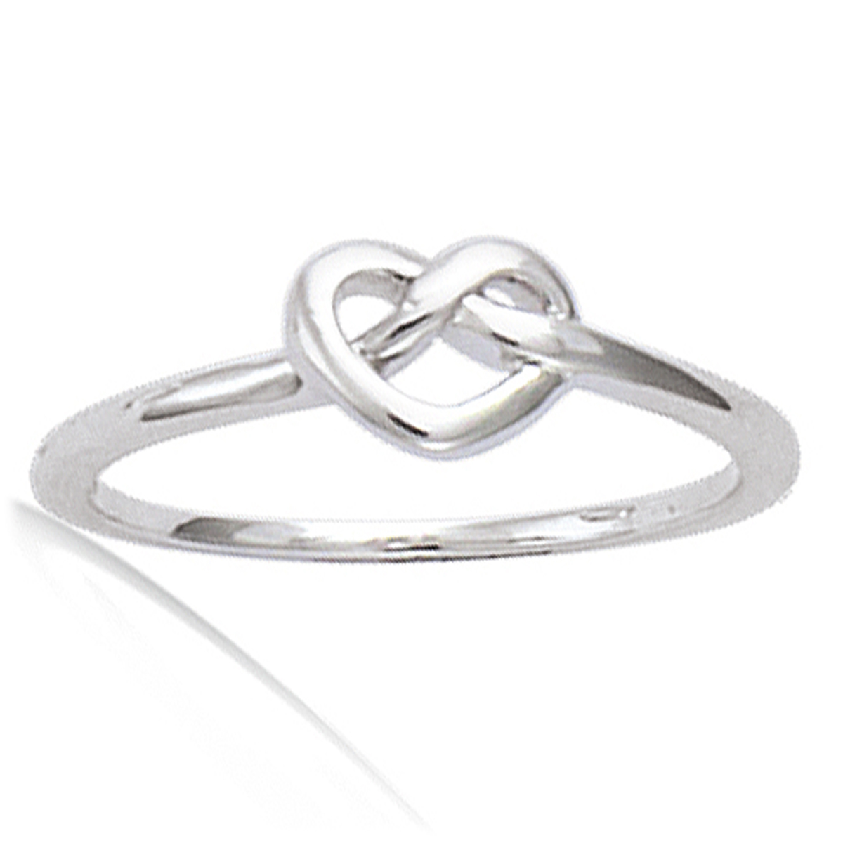 Bague argent \'Love\' argenté (rhodié) - 6x6 mm - [N6936]