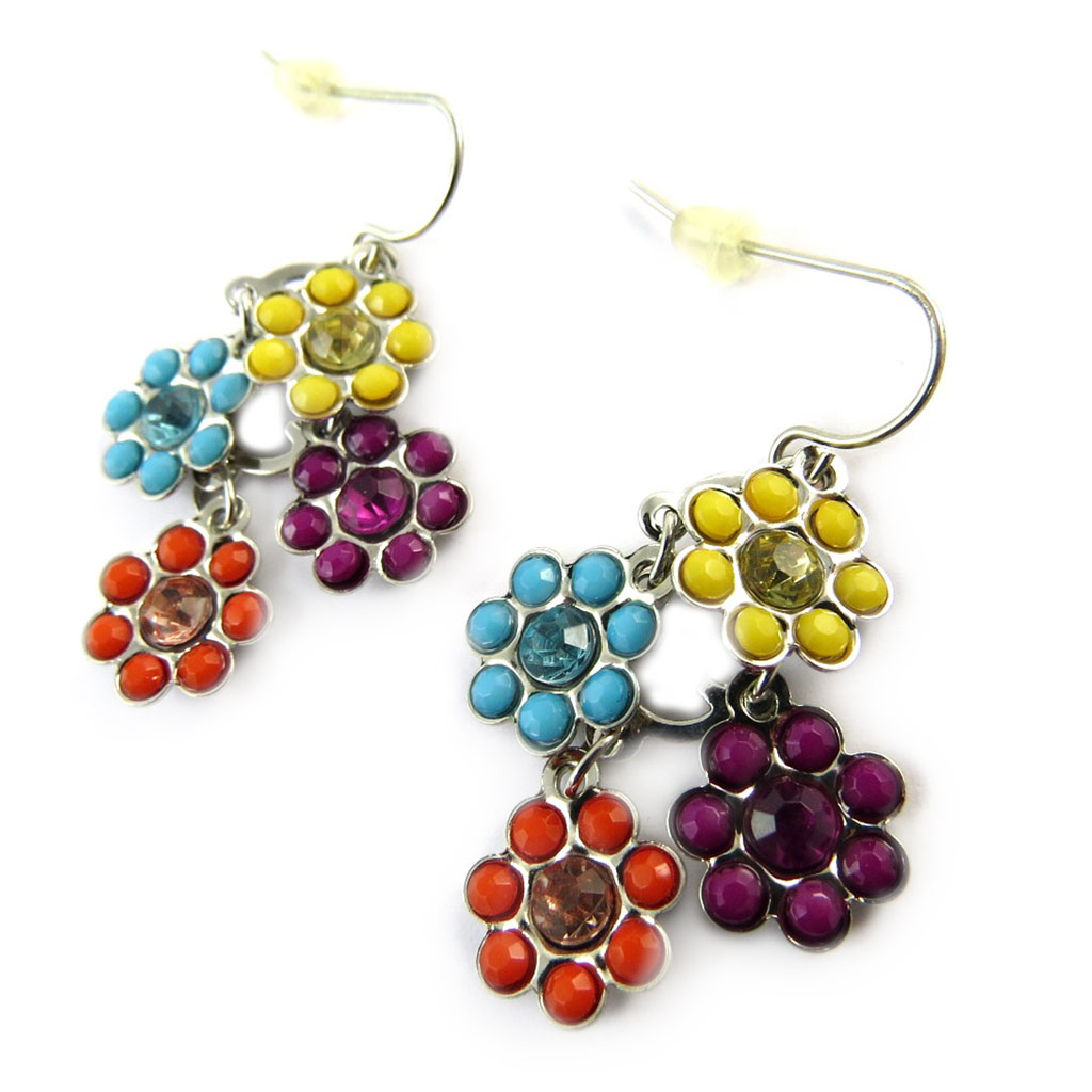 Boucles Créateur \'Flora\' tutti frutti - [N7181]