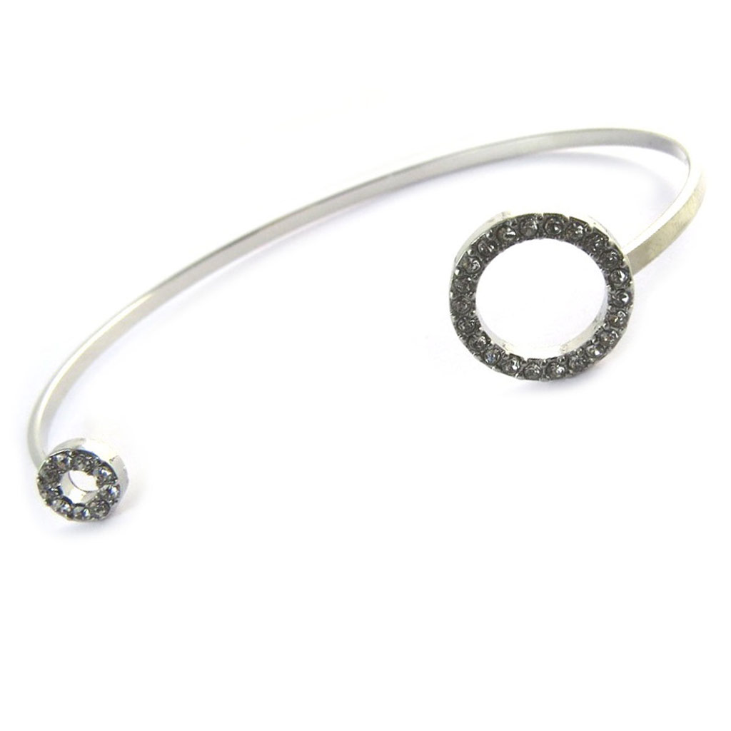 Bracelet créateur \'Sissi\' gris argenté - [N7202]