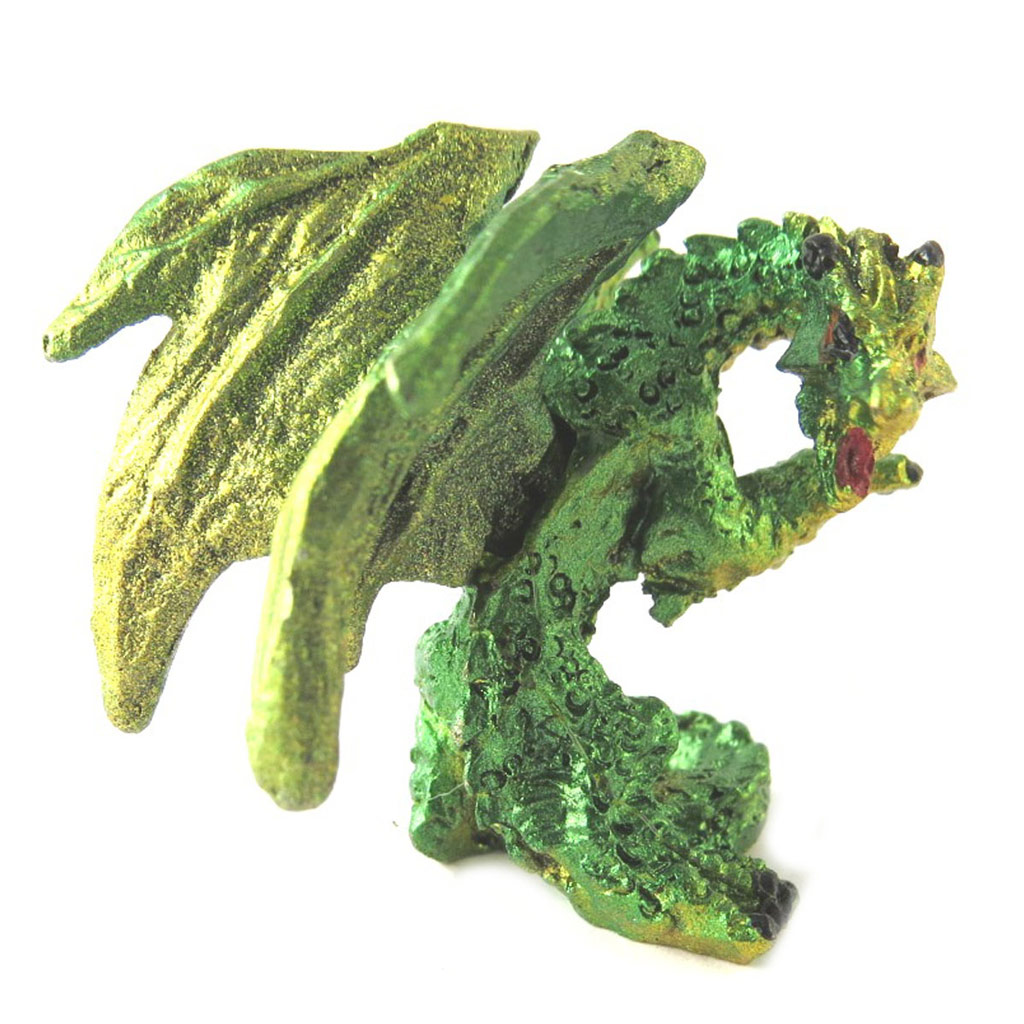 Figurine \'Dragon Mystique\' vert - 3 cm - [N7429]