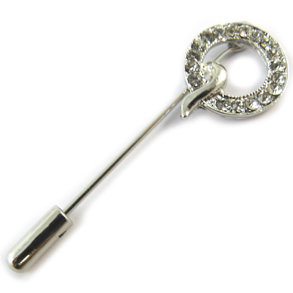 Broche Créateur \'Sissi\' blanc  - [N8112]
