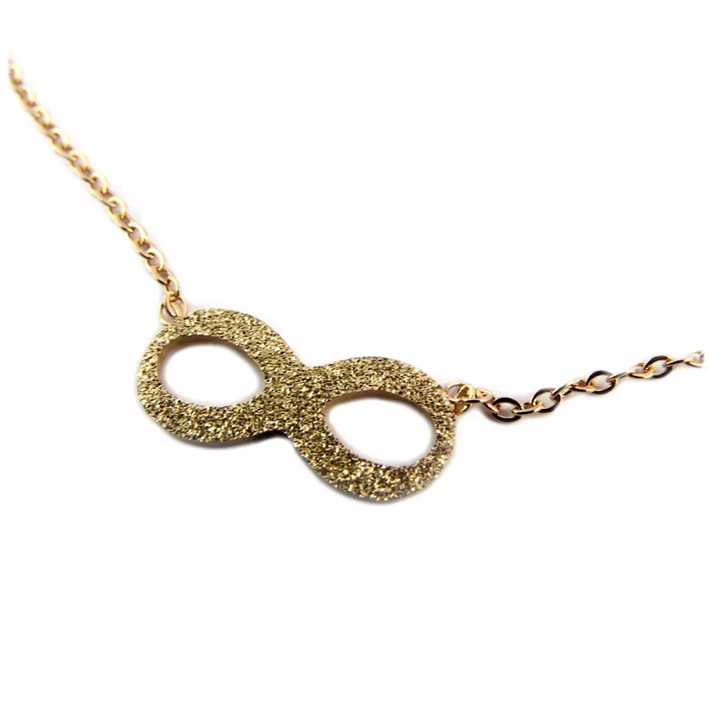 les trésors de lily Collier acier 'Infini' doré rosé 15x7 mm [P8090]