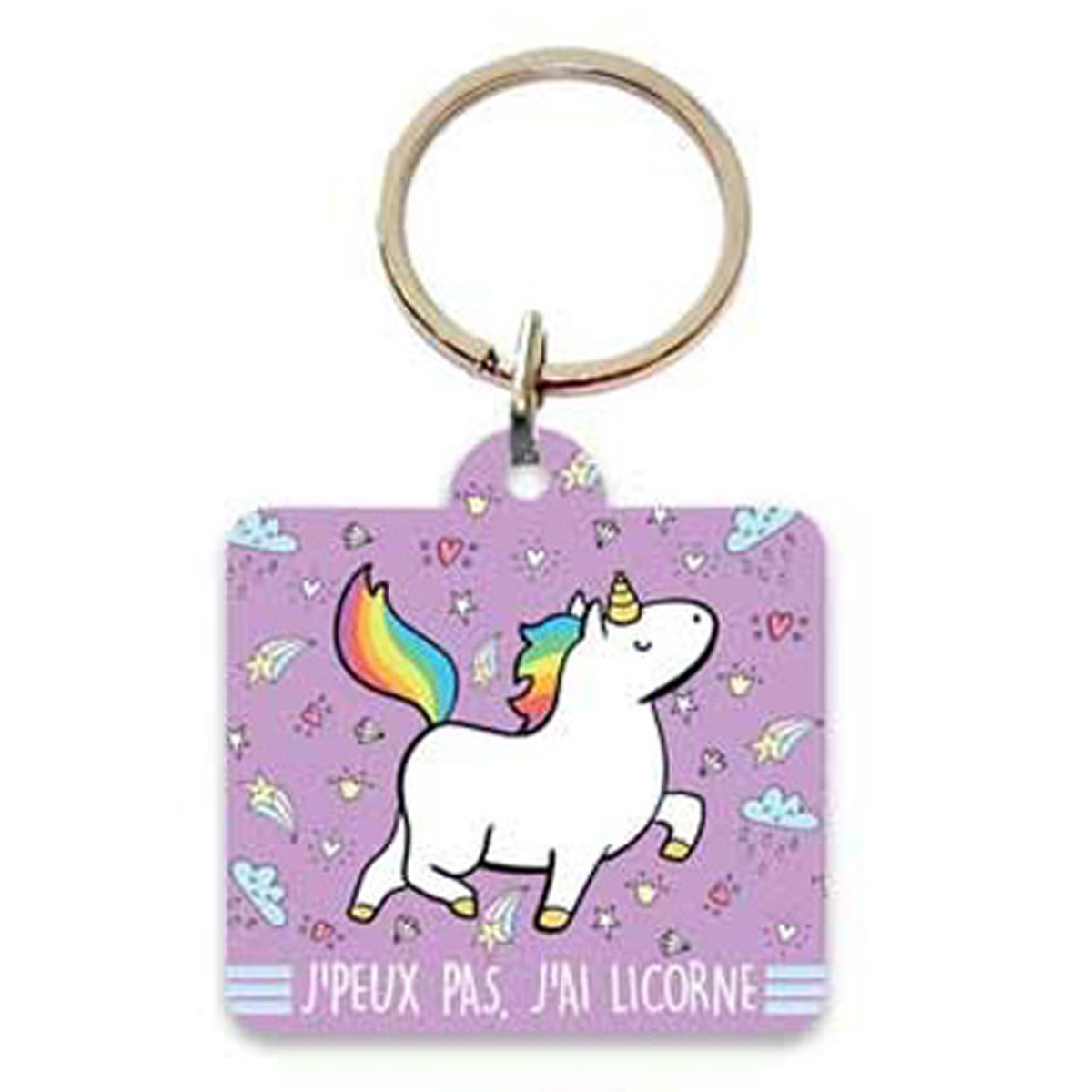 Porte-clés \'Licorne My Unicorn\' violet (j\'peux pas, j\'ai Licorne) - 55x55 cm - [Q4510]