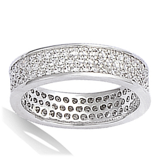 Bague Argent \'Sissi\' blanc argenté (rhodié) - 6 mm - [L7184]