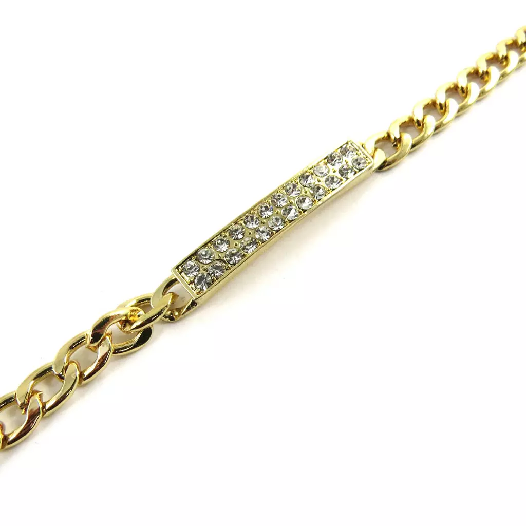 les trésors de lily Bracelet 'Déesse' blanc doré [L7900]