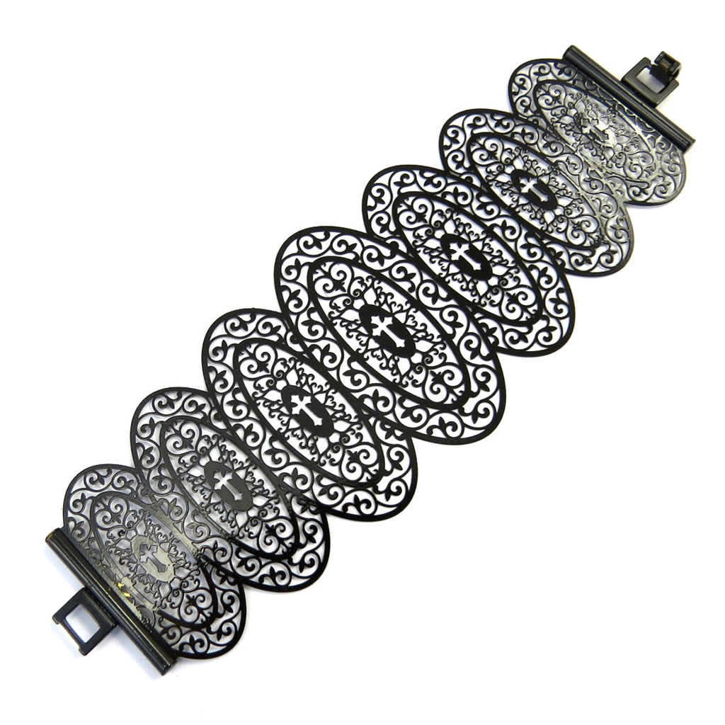 Bracelet \'Carmen\' noir  - [L8748]