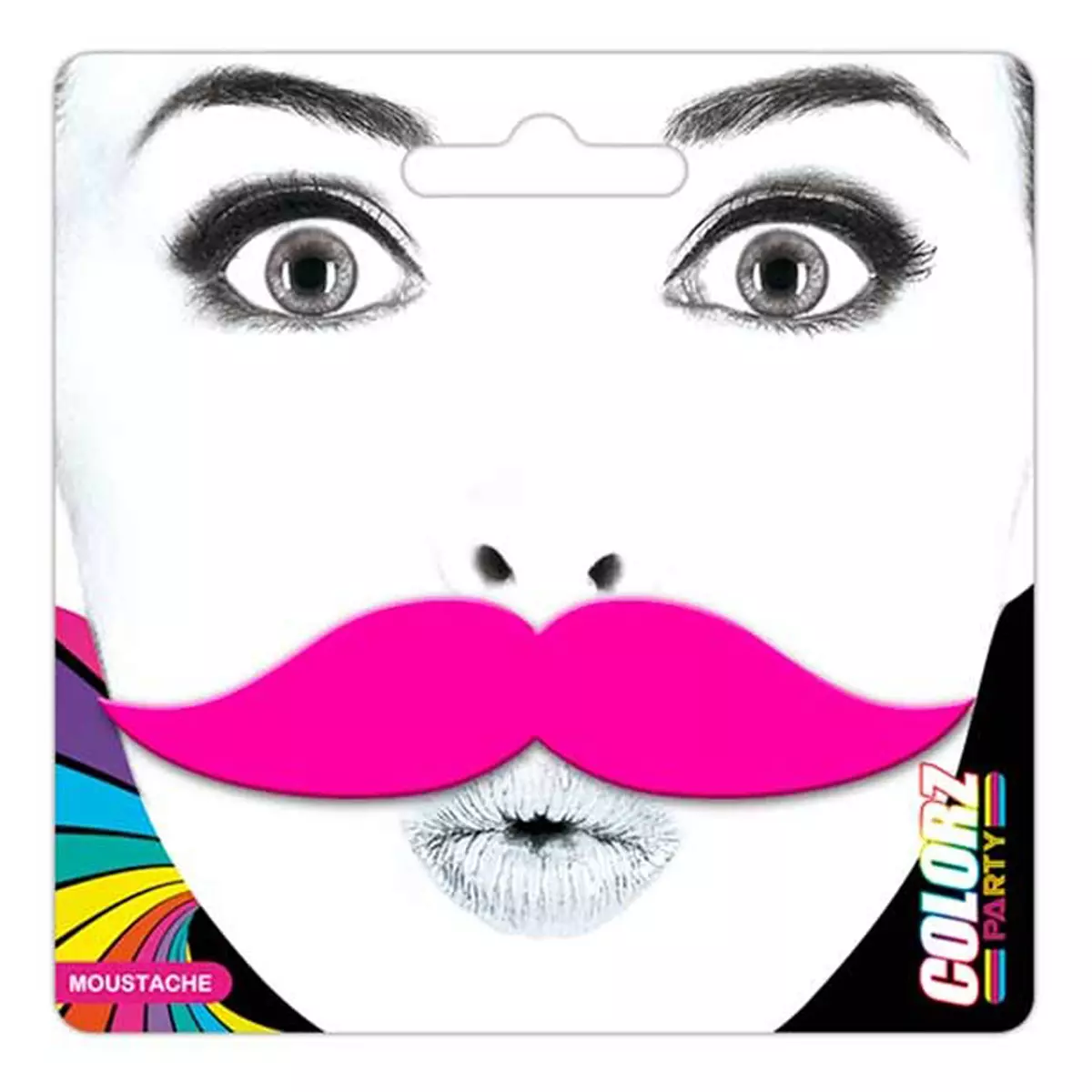 les trésors de lily Fausse moustache 'Coloriage' rose 9x23 cm [Q5455]