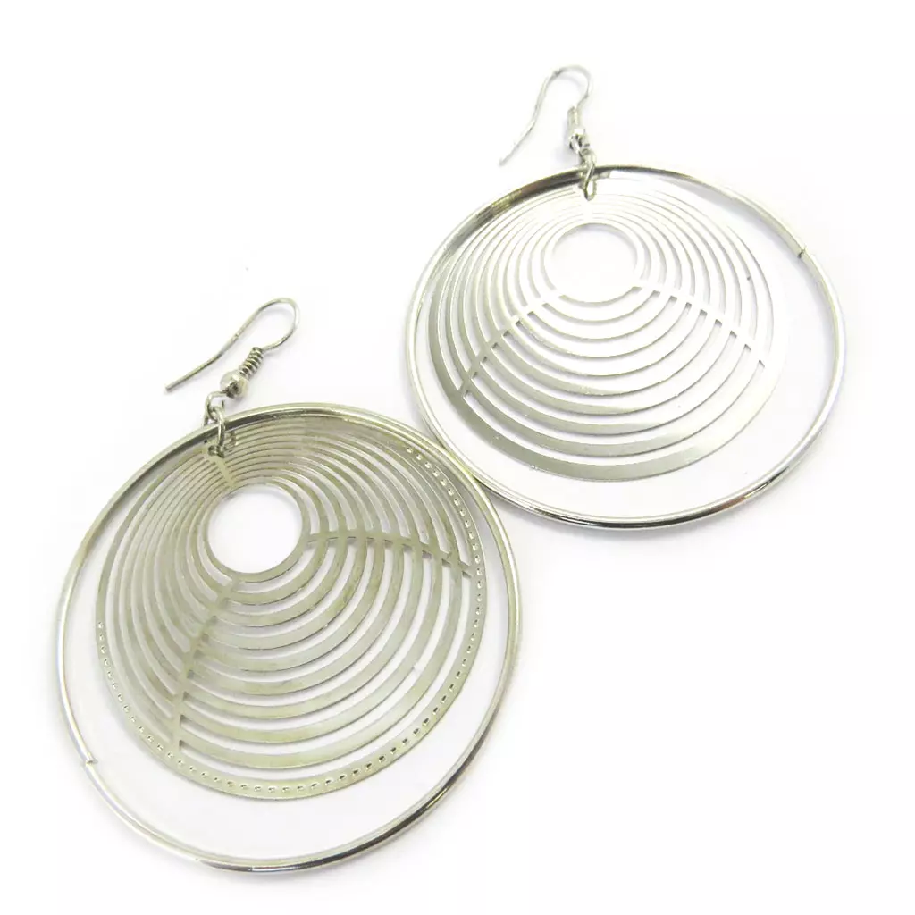 les trésors de lily Boucles 'Chorégraphie' argenté [L9606]