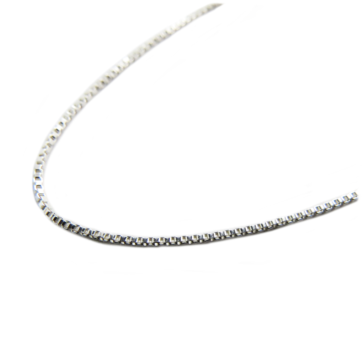 Chaîne Cheville Argent \'Vénitienne\' argenté - 25 cm 1 mm - [Q8204]