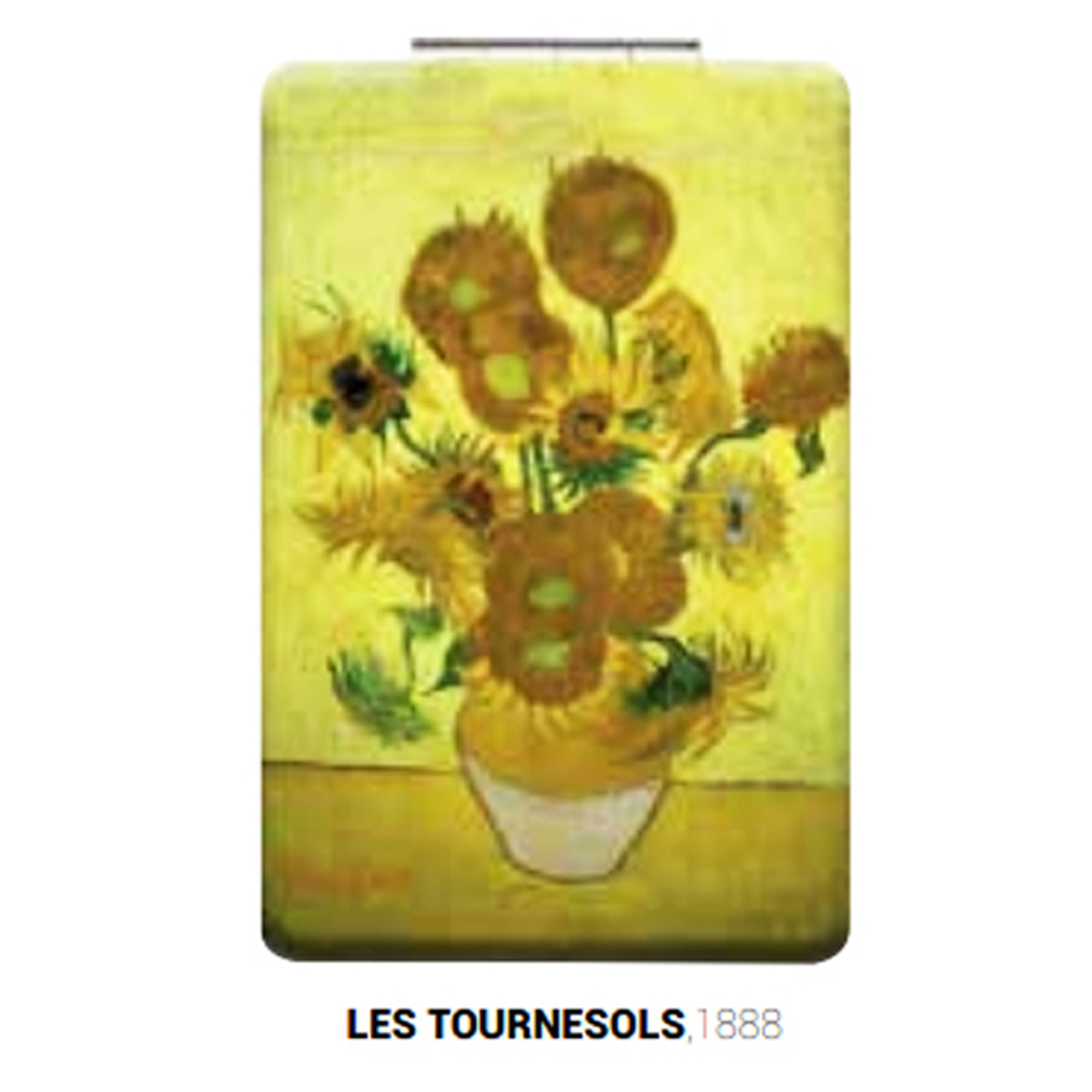 Miroir de poche \'Vincent Van Gogh\' jaune (Les Tournesols) - 85x55 cm - [Q9491]
