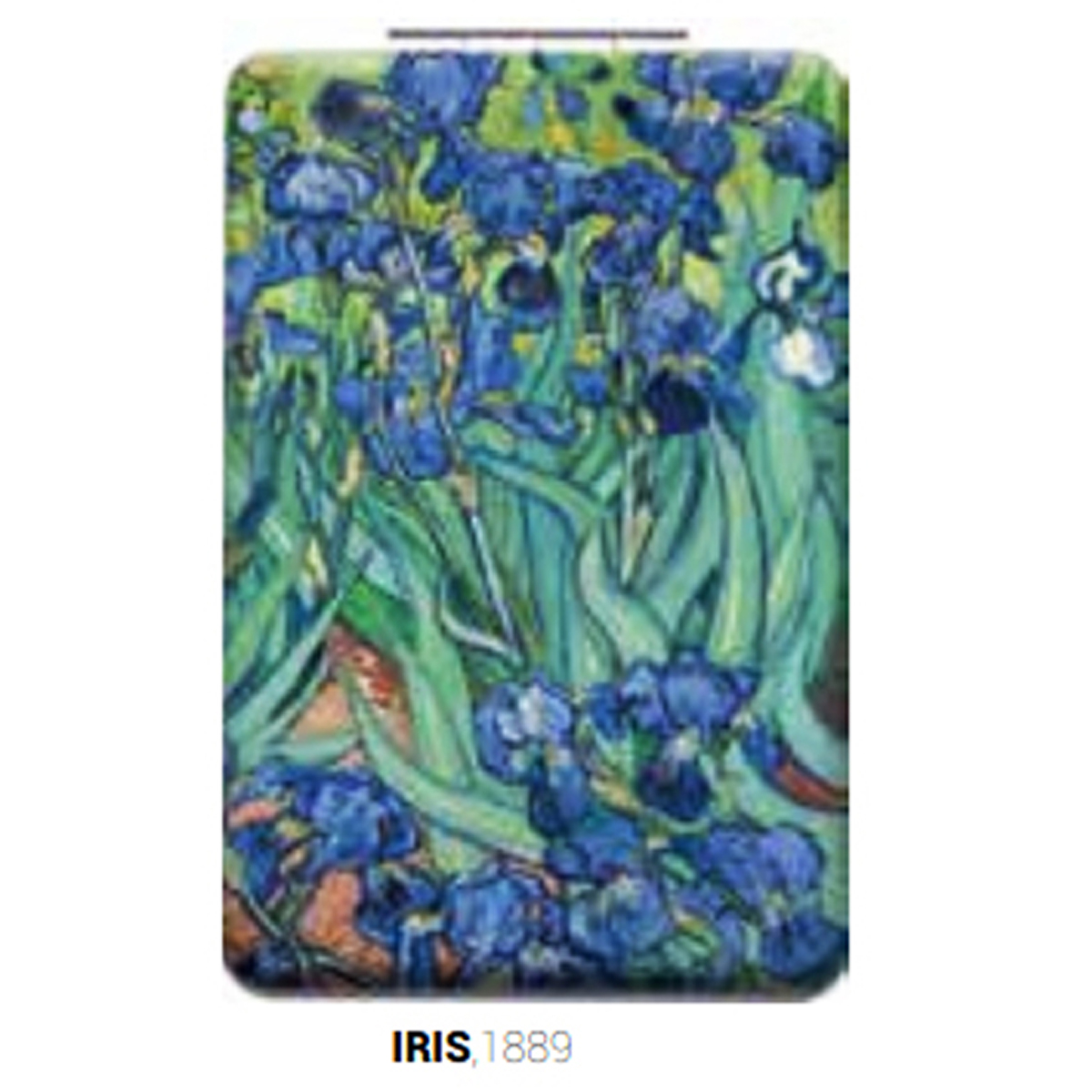 Miroir de poche \'Vincent Van Gogh\' bleu vert (Iris) - 85x55 cm - [Q9492]
