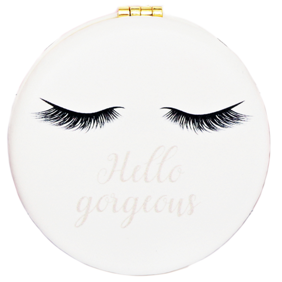 Miroir Créateur \'Diva - Yeux Endormis\' blanc (Hello gorgeous)- 7x2 cm - [Q9979]