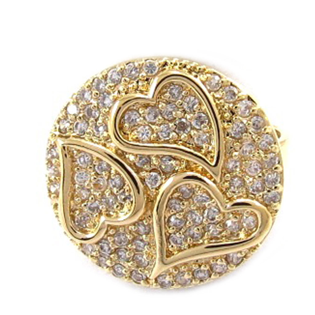 Bague Plaqué Or \'Love Divine\'  - [G2785]