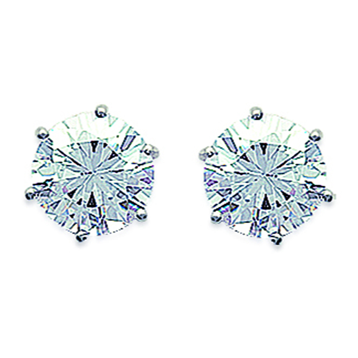 Boucles Argent \'L\'Essentiel\' Blanc argenté (rhodié) - 9 mm - [R2936]