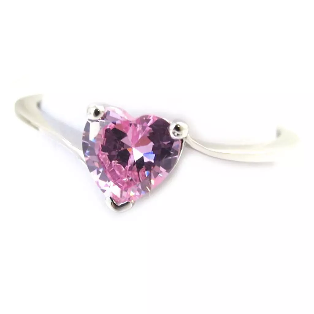 les trésors de lily Bague Argent 'Love' rose [M1766]