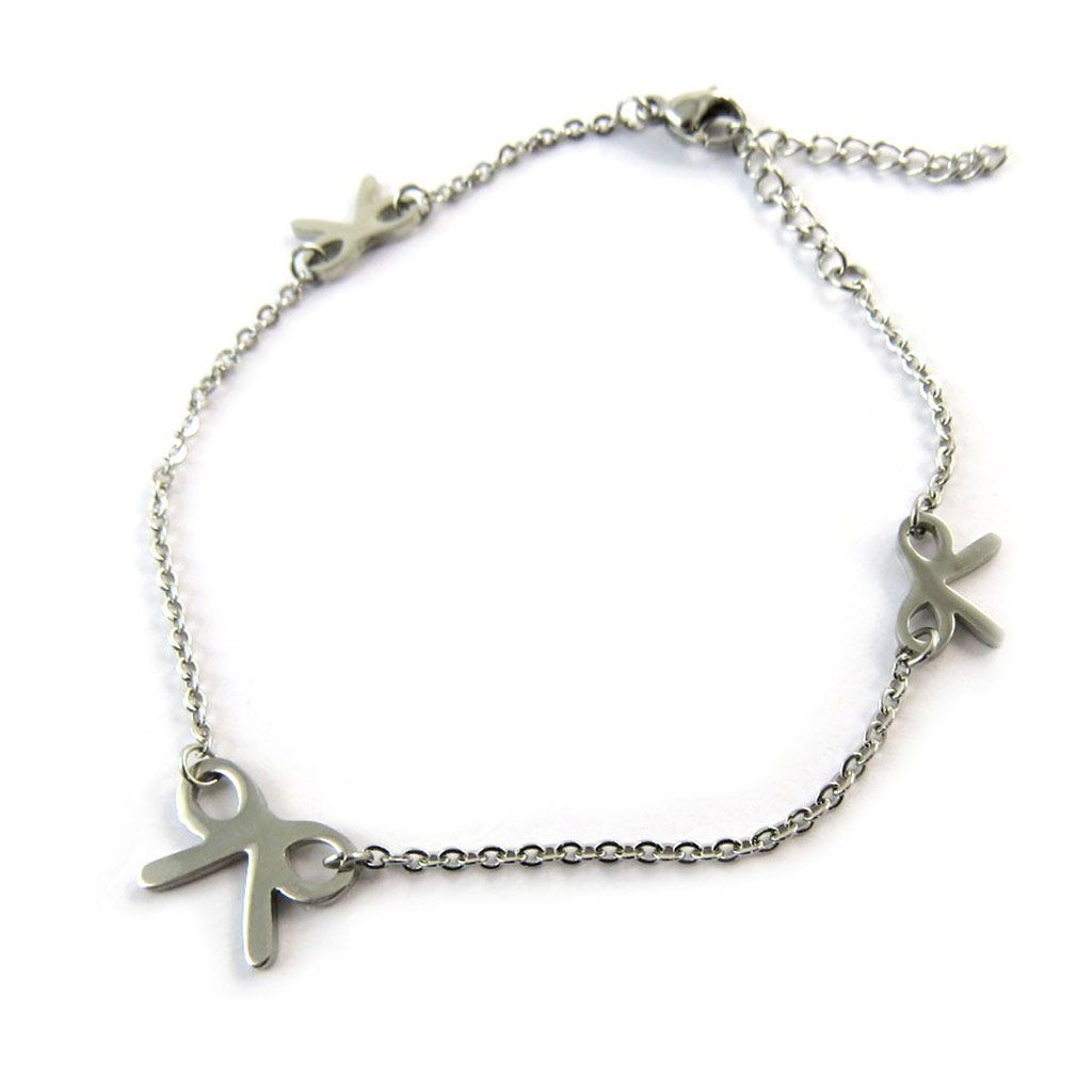 Bracelet créateur \'Noeud Romantique\' gris - [N7020]