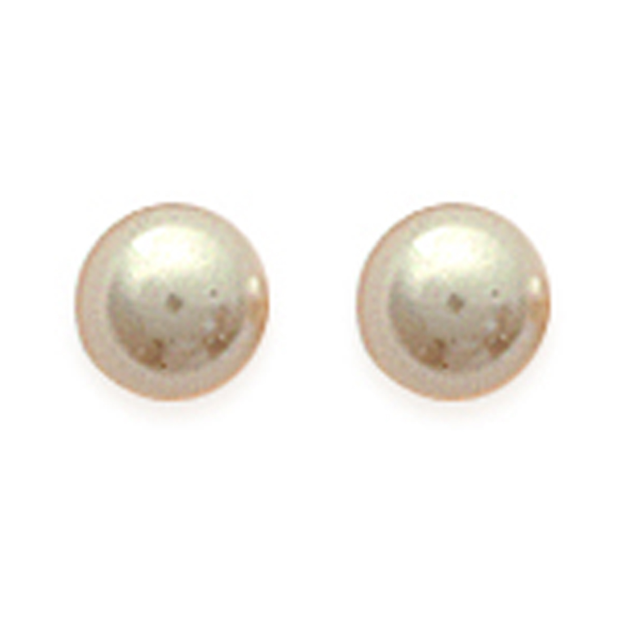Boucles Argent \'Perles\' ivoire - 4 mm - [D7268]