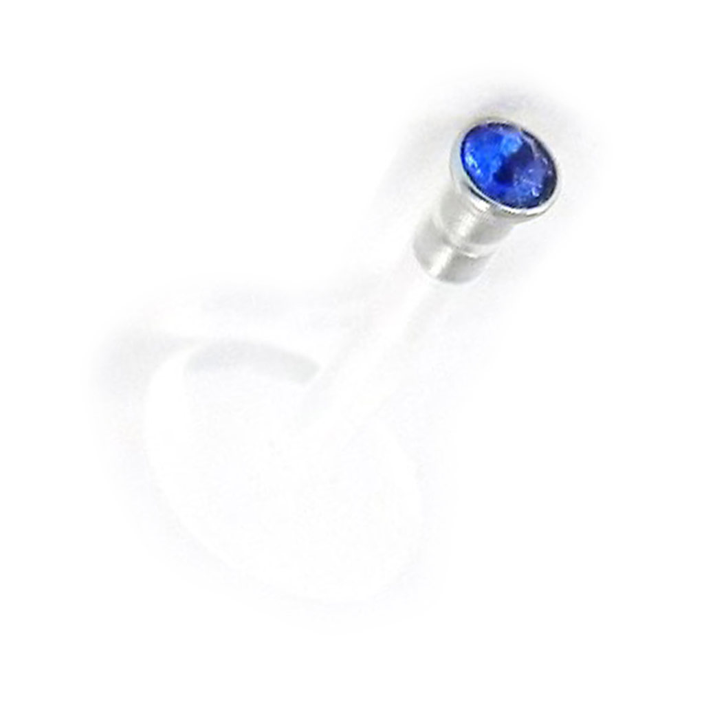 Labret \'Mouche\' bleu - [H9752]