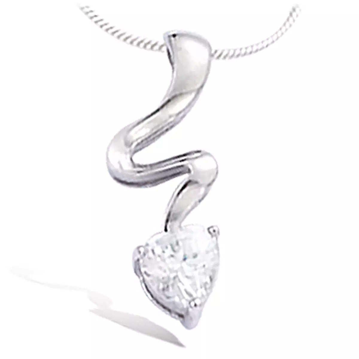 les trésors de lily Pendentif Argent 'Câlin' Blanc argenté (rhodié) 24x6 mm [I4220]