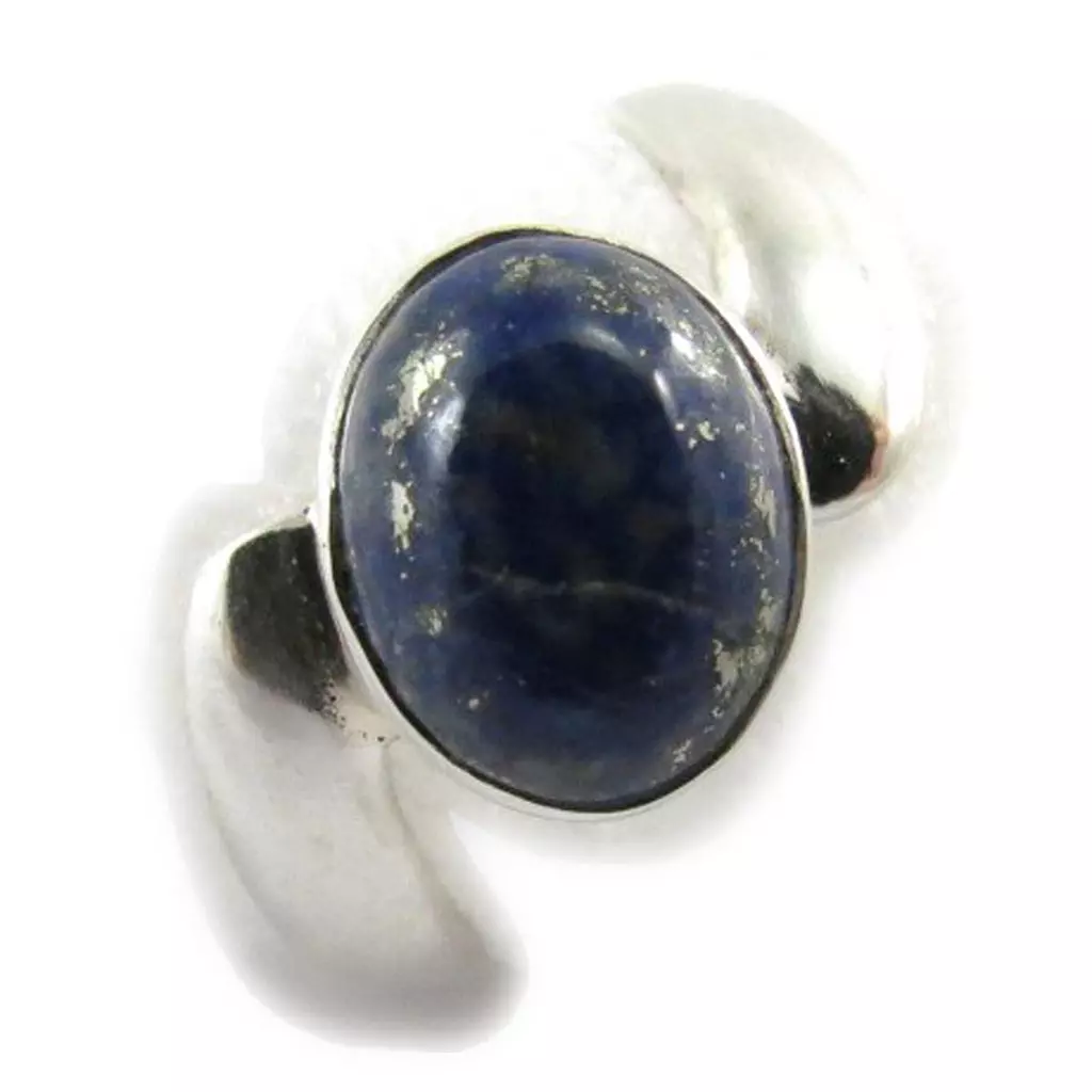 les trésors de lily Bague Argent 'Fusion' lapis lazuli [J5233]